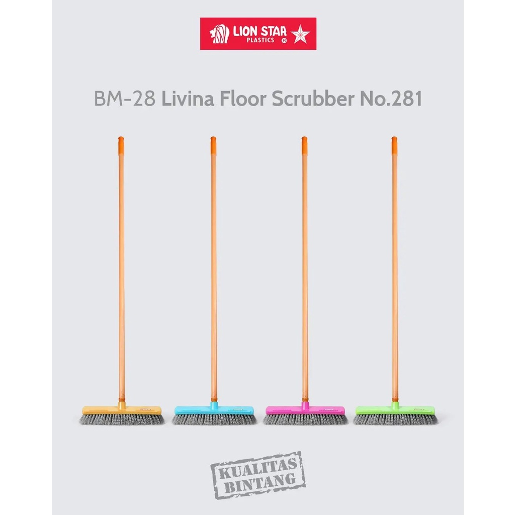 Sikat Lantai panjang sikat kamar mandi sikat toilet wc Livina Floor Scrubber No. 281 BM-28 Lion Star