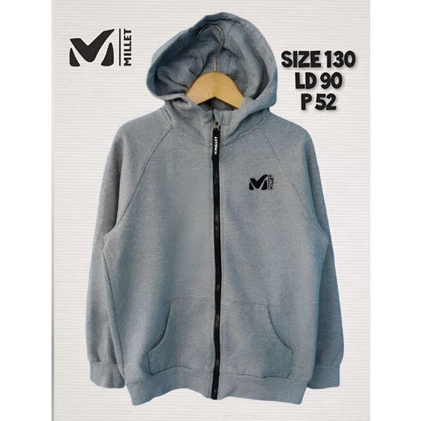 Millet Jaket Zipper Hoodie Anak Second Preloved