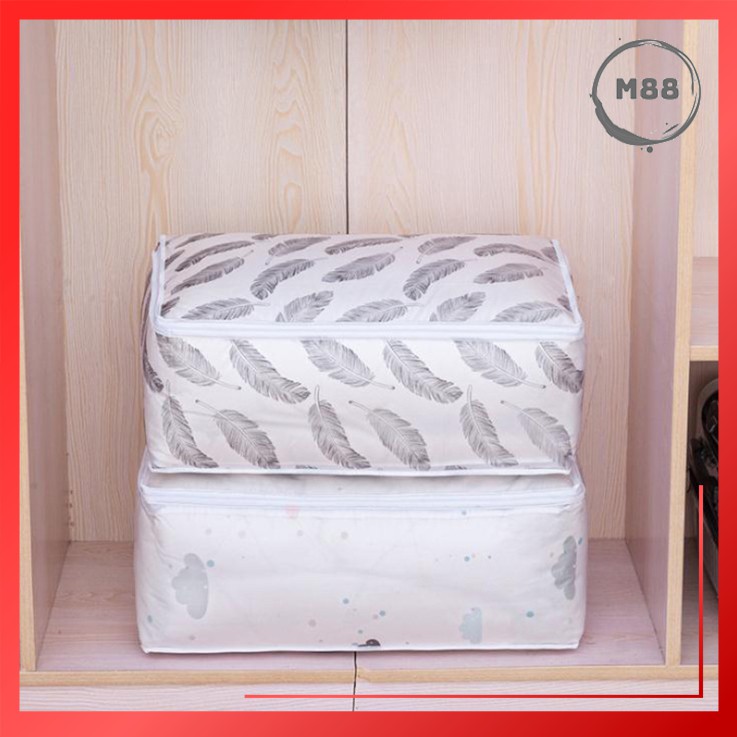 Dust Cover Storage Bag Kotak Tempat Penyimpanan Bedcover Pakaian Selimut Organizer Bag