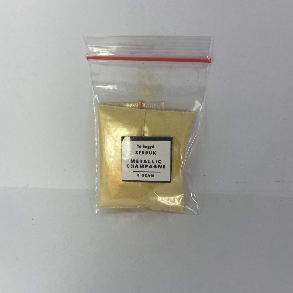 

SERBUK METALIC CHAMPAGNE 8 GR 8gr Glitter Cosmetic Grade Powder Eceran Sablon Resin Pernak Pernik Bubuk Padat Padatan Diy Kerajinan Kesenian Prakarya Art Seni Perlengkapan Craft Crafting Warna Paint Painting Gram Colour Colorful Shopping Arena Malang