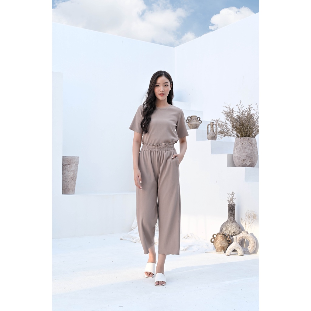 SURRELL - Iris Rib Longpants Set - 4 colors &amp; 3 size | Pakaian Wanita