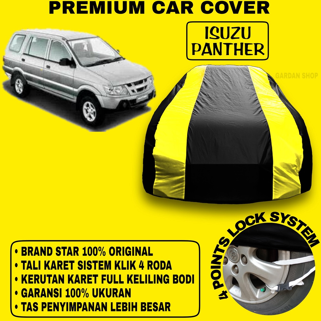 Body Cover ISUZU PANTHER Sarung Strip KUNING Penutup Pelindung Bodi Mobil Isuzu Panther PREMIUM