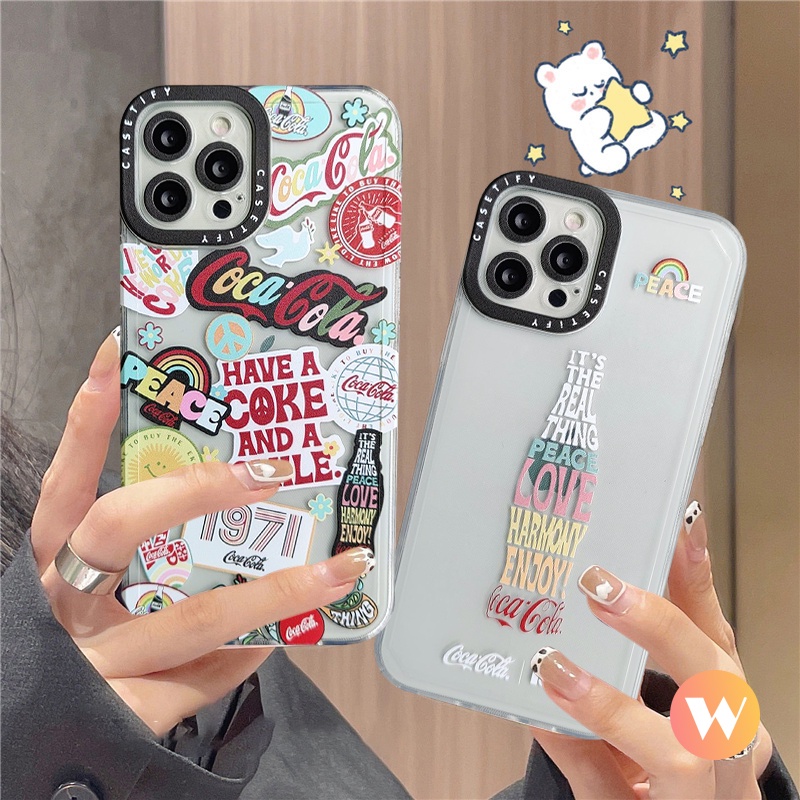 Soft Case Motif Label Coca Cola Untuk iPhone 11 12 13 Pro MAX XR 6 6s 7 8 Plus X XS MAX