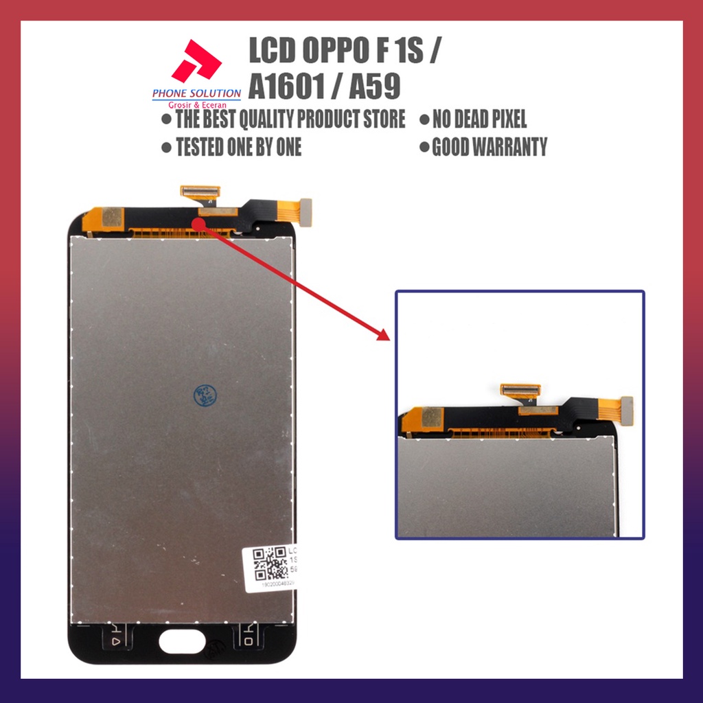 LCD Oppo F1s  LCD Oppo A1601  LCD Oppo A59 Fullset Touchscreen - Parts Kompatibel Dengan Produk Oppo // Supplier LCD Oppo F1s  - Garansi 1 Bulan