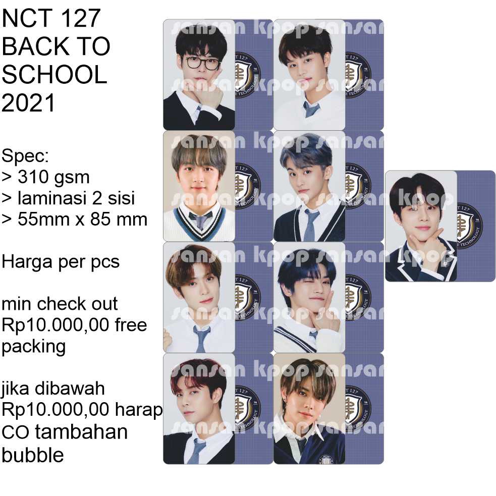 photocard nct 127 ilichil sekolah unofficial