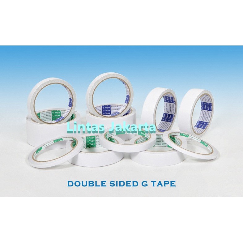 Double Tape Ukuran 1/2 Inch Merk G-Tape