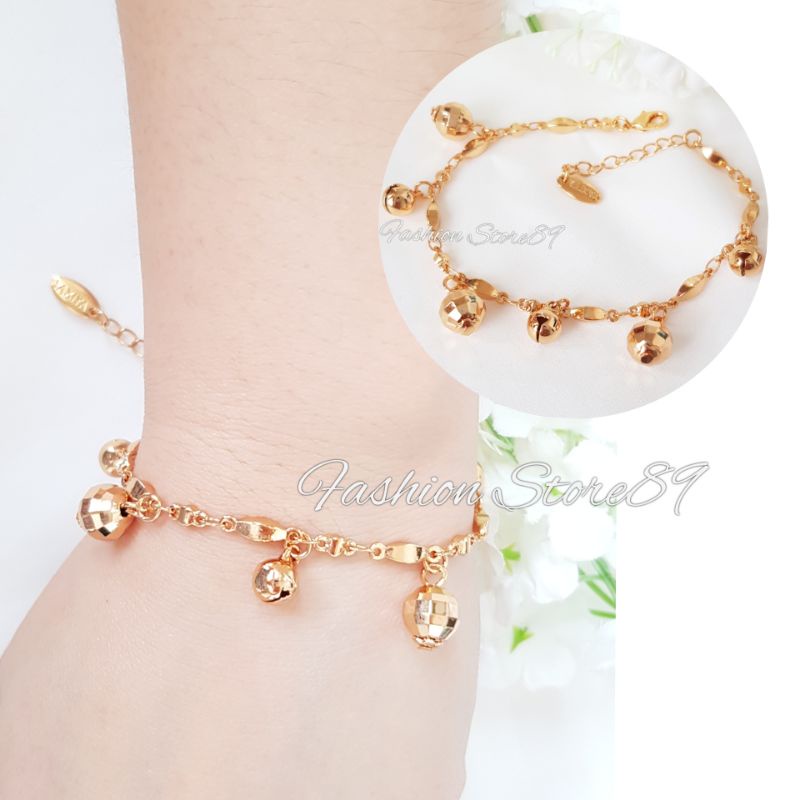 Gelang Jurai Bola Perhiasan Lapis Emas 18k Xuping Yaxiya Bestquality Fashion gelang rumbai