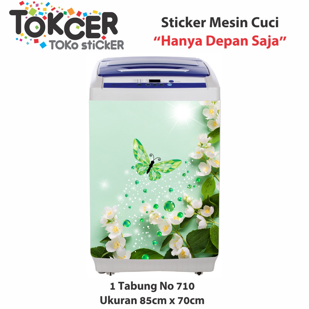 Stiker Kulkas 1 Pintu / 2 Pintu /Stiker Kompor/Stiker magicom/Stiker Mesin Cuci Melati HIJAU