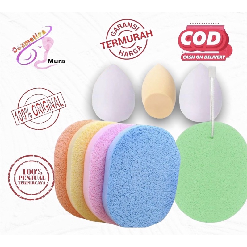 you facial spons || you beauty blender teardrop || you cellulose sponge facial