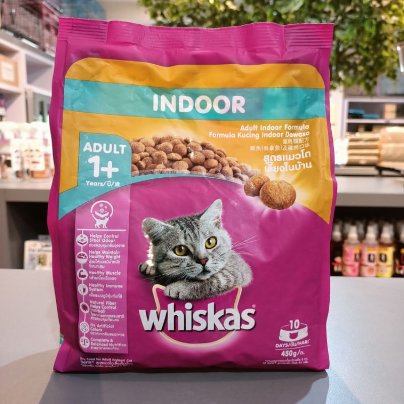 Whiskas Adult Indoor 450gr / Makanan Kucing Fungsional Indoor