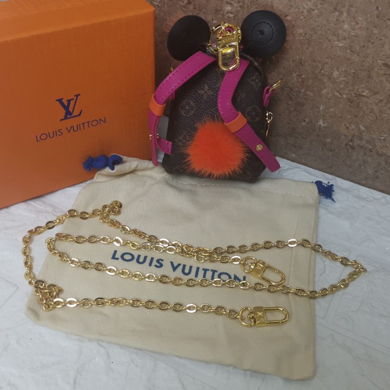 tas lv mini aksesoris gantungan kunci lou is vuitton mirror quality