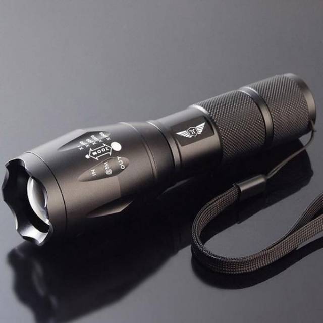 Senter LED Super Terang Cree E17 XM-L T6 Taffware 2000 Lumens Jarak Jauh 500 meter Outdoor