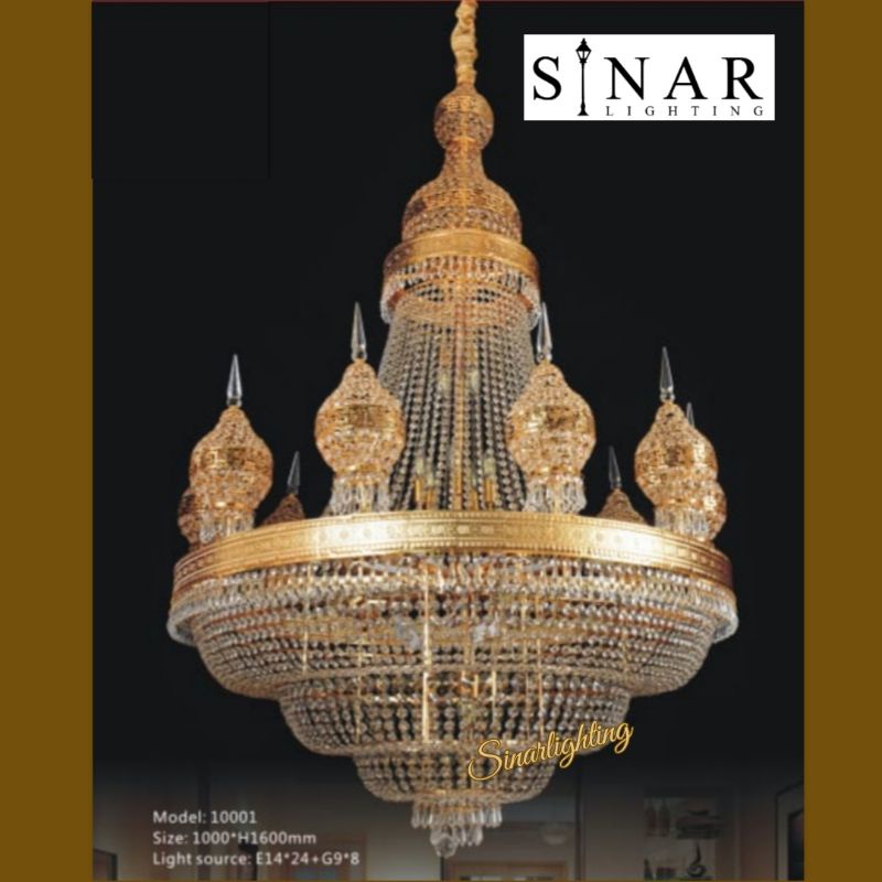 Lampu gantung kristal kabah 10001/100