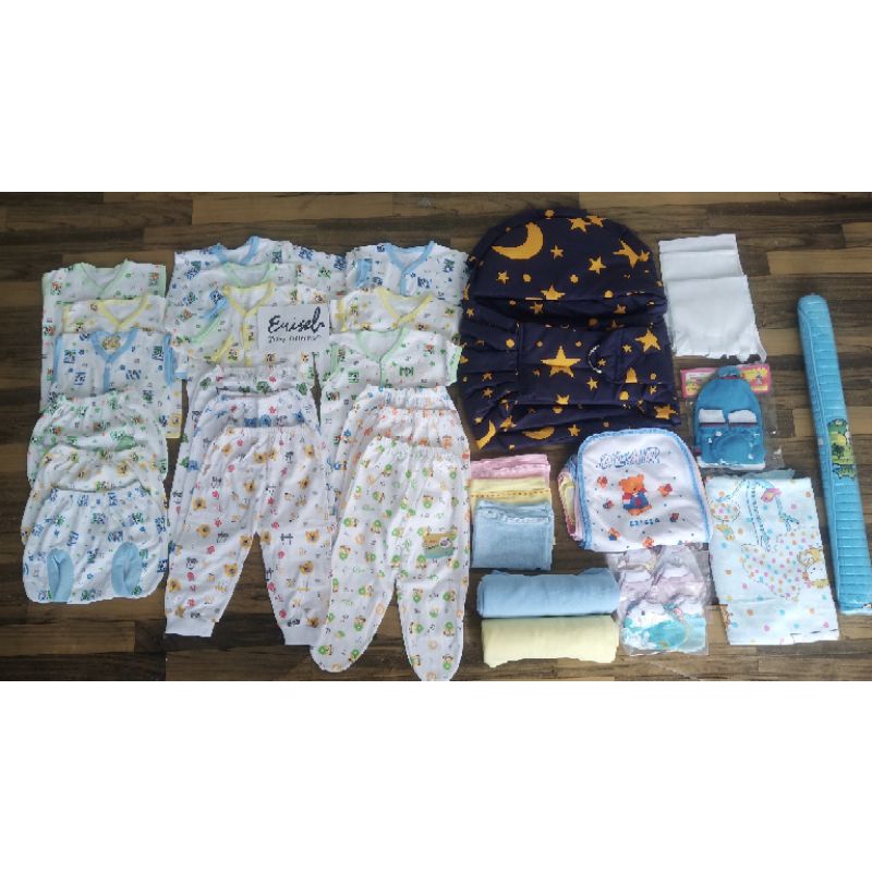 Set Baju Bayi Newborn Paket Hemat 42 Pcs Perlengkapan Bayi Lengkap Dapat Tempat Tidur Kasur Kolam