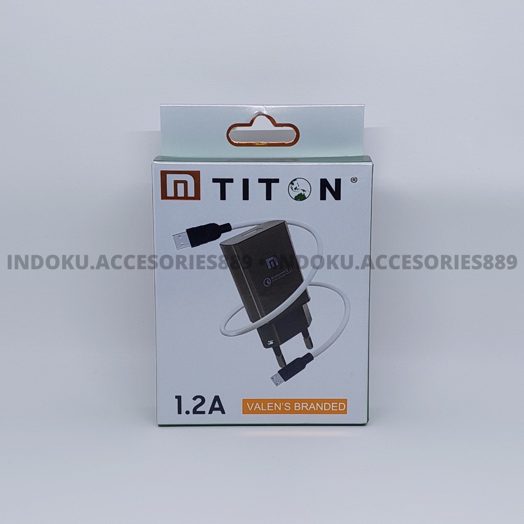 Charger TITON Valen's Branded 1 Port USB 1.2A MICRO