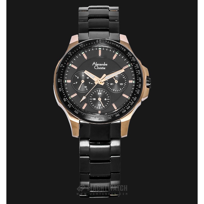 Alexandre Christie AC 6352 BF BBRBA Ladies Black Dial Stainless Steel