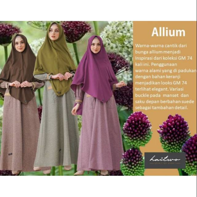 HAITWO GM 74 / GAMIS HAITWO SET HIJAB / GM 74