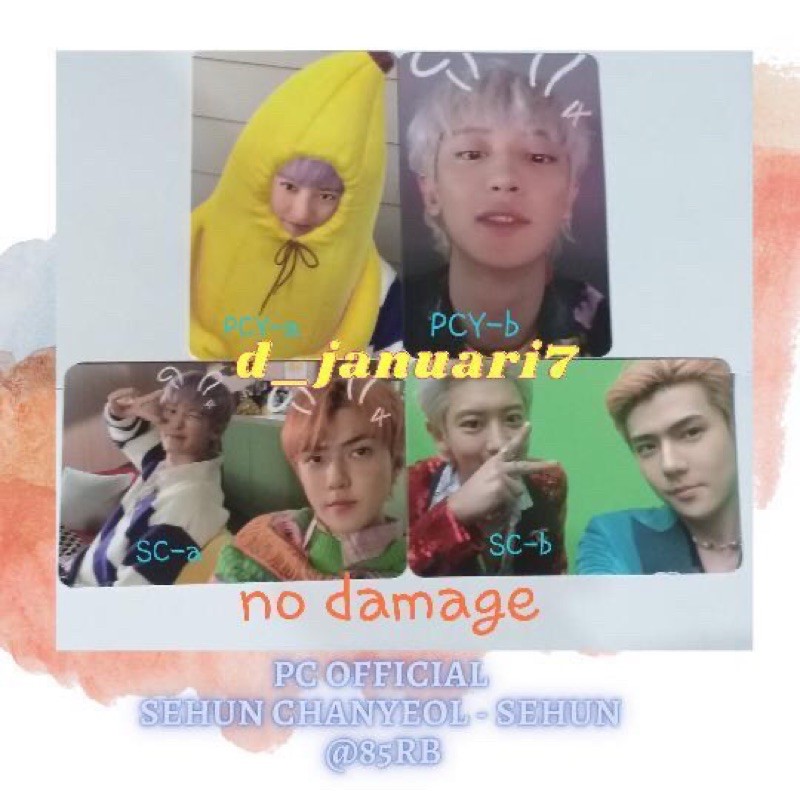 Photocard Official Exo SC 1billion views - PC Exo Sehun Chanyeol No Damage