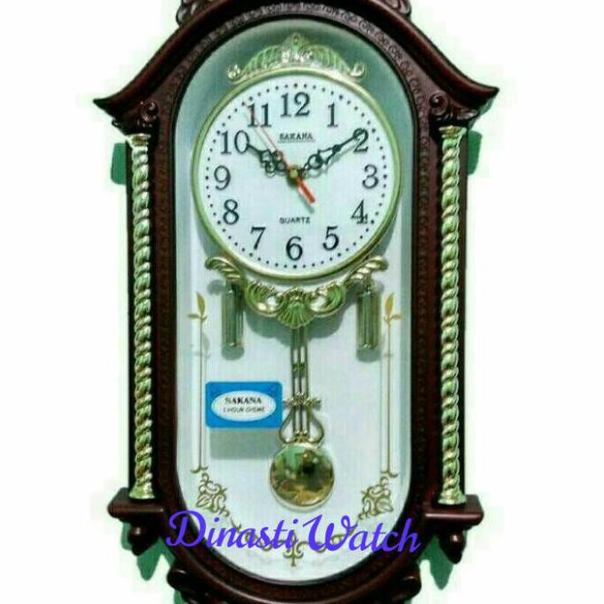 Bergaransi Jam Dinding Bandul Klasik Sakana/Jam Dinding Lonceng Klasik Sakana Bergaransi