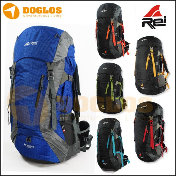 Tas Gunung Carrier REI Brantas 55 + 5 L Rucksack + Rain Cover Keril