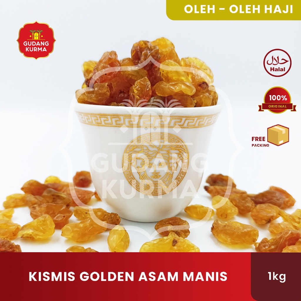 

Kismis Golden Raisin Rasa Asam Manis 1kg Anggur Kering Oleh Oleh Haji Umroh