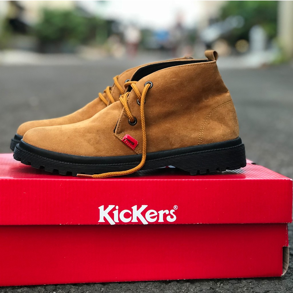 Murah Sepatu Semi Boot Wanita Kickers Gaya Santai Kerja