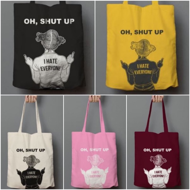 2021 TOTE TERBARU RESLETING TOTEBAG KPOP / TOTE BAG KPOP / KOREA / GOT7 / SEVENTEEN/ IKON/ ANIMAL / ICE CREAM TOTE UKURAN BESAR RESLETING KANVAS WARNA HITAM MARUN NAVY KREM