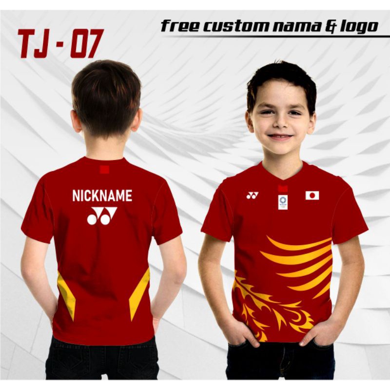 Baju badminton olimpiade japan jersey bulutangkis anak