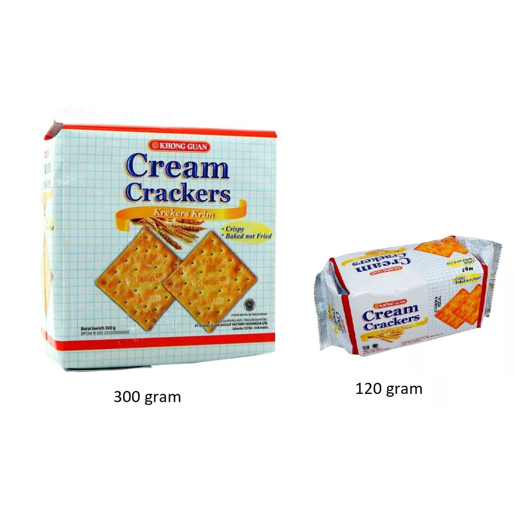 

Khong Guan Cream Crackers 120g/300g-Biskuit Krekers Krim Khong Guan