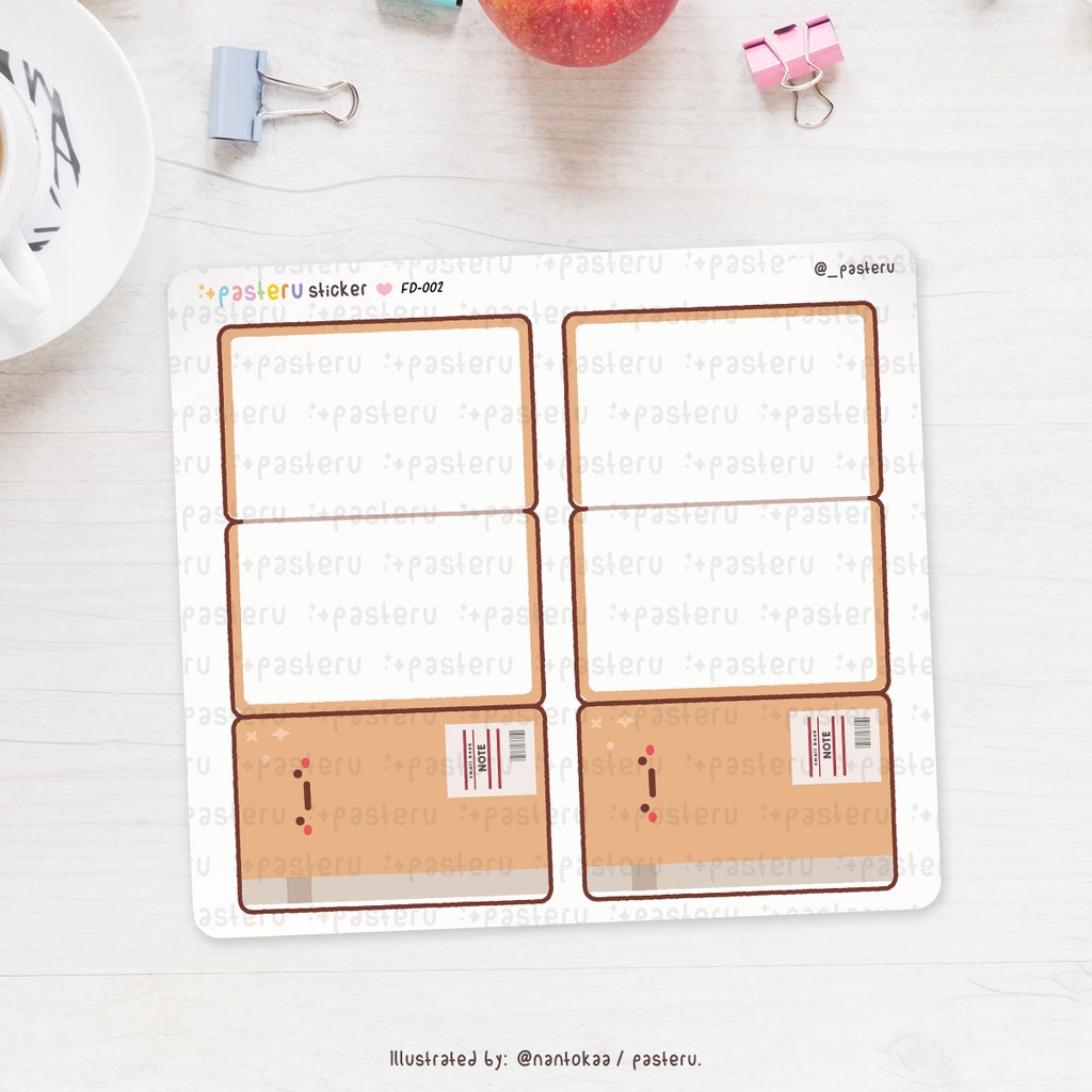 

Foldover Plain Notebook (stiker lipat) | Pasteru Planner Journal Sticker