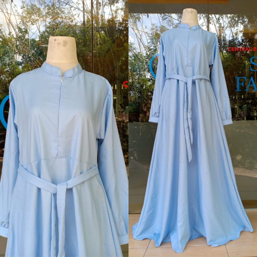GAMIS TOYOBO.Gamis dewasa,Gamis Toyobopakai tali resleting dileher Baju Wanita Baju MuslimahDressSan
