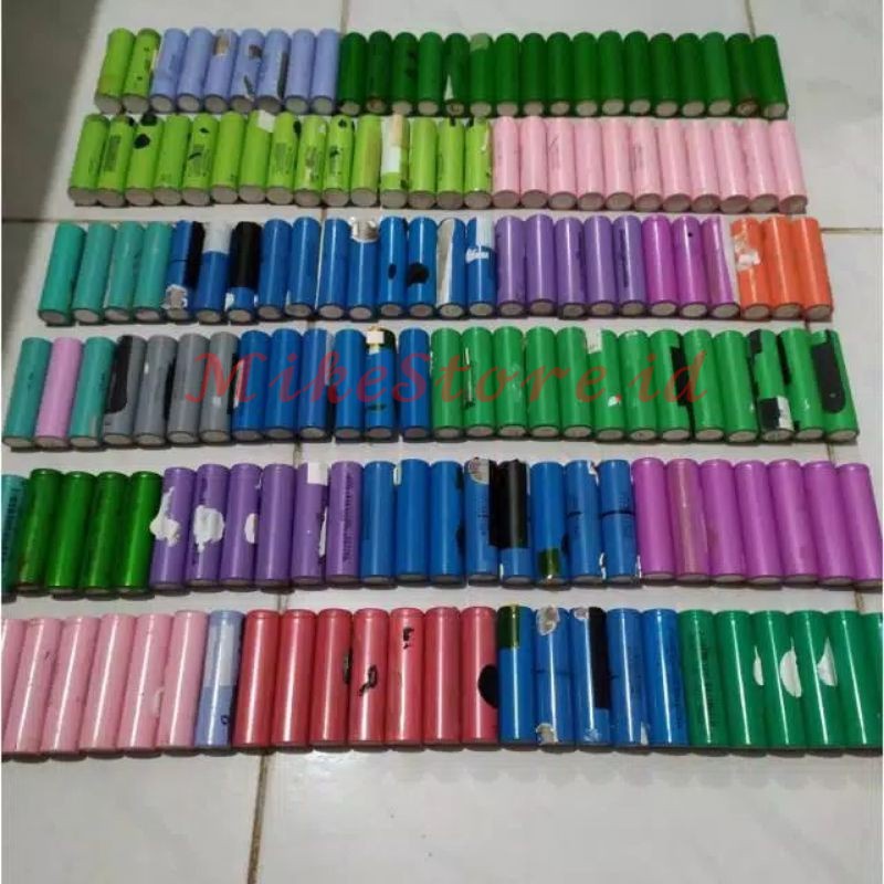 ✅COD Battery baterai batre type 18650 flat top cabutan batre laptop kondisi gambling