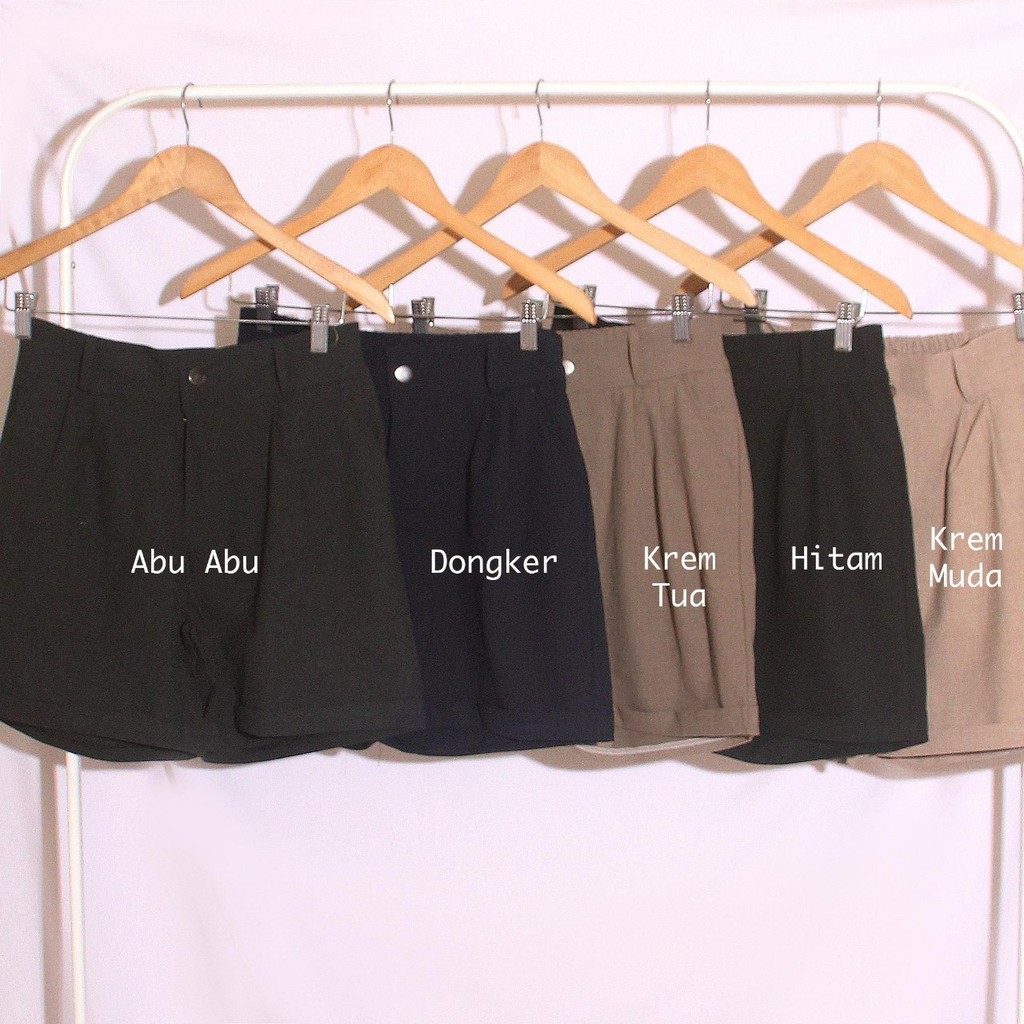 2 WARNA - MAISON HOTPANTS / Celana Pendek Santai Wanita Allsize Home Pants Hotpants Twill