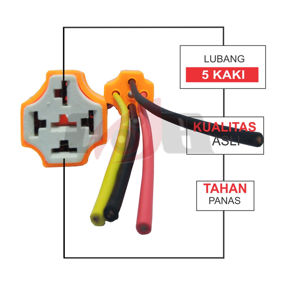 Soket Relay Keramik Rellay Kaki-4 Relai Kaki-5 Cramic Universal