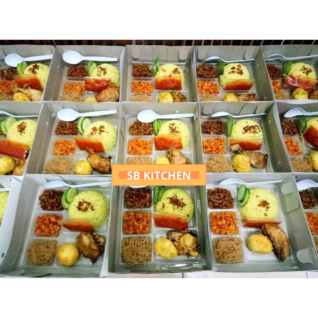 Jual Nasi Kuning Kotak Super Komplit Paket A Enak Dan Murah Nasi