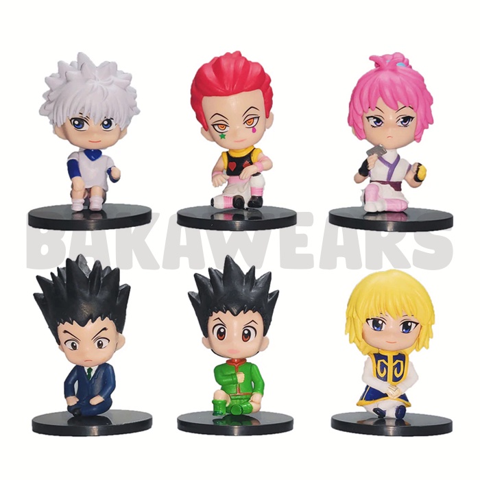 Action Figure Hunter X Hunter: Cute Sitting Kawaii Version - Gon, Killua, Kurapika, Leorio, Hisoka, Machi
