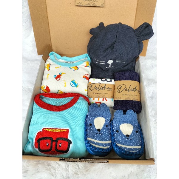 Hampers Bayi New Born Baby Boy/Girl Kado Bayi Lahir / Baju Bayi / Bedong / Gift Box Baby