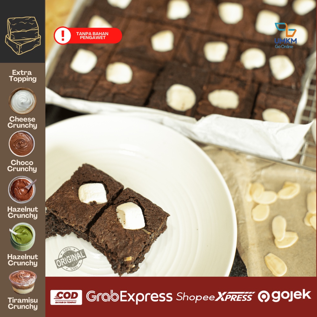 

Brownies Fudgy-Brownies Panggang Marshmellow/ Brownis Bakar / Brownies panggang / Instant / Express / COD