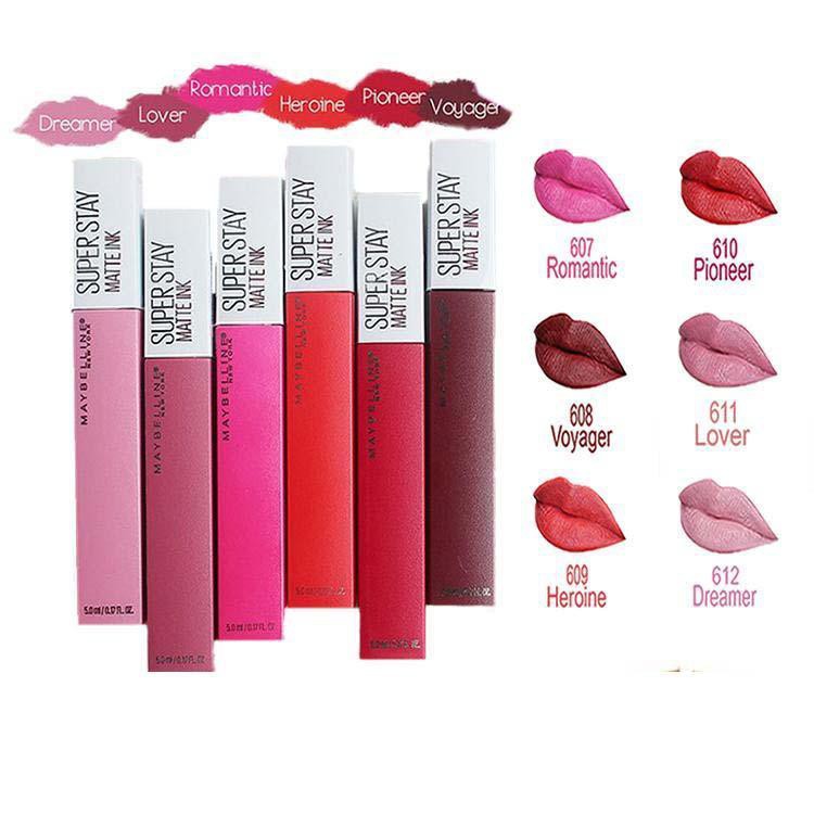 1 LUSIN Lipstik/LIPCREAM Superstay Matte Ink/ Lip Cream/ Lipstick/ Makeup Bibir warna RANDOM