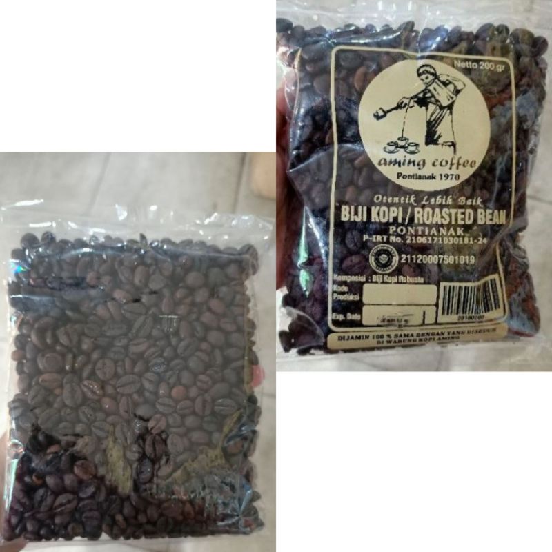 

Biji Kopi Robusta (200g) Aming Coffee Pontianak / Biji Kopi Aming / Roasted Bean