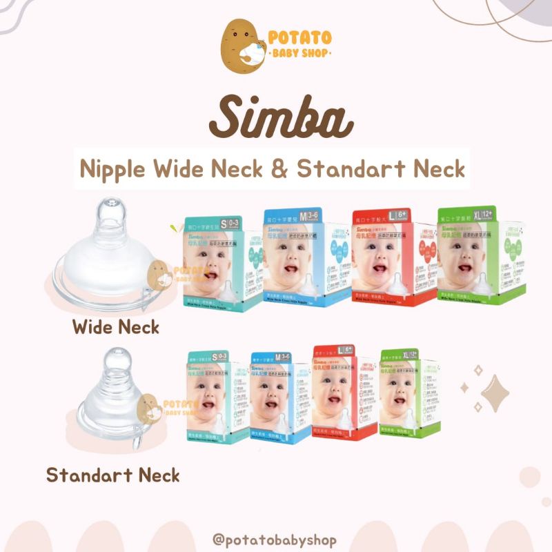 Simba Nipple Wideneck ( Cross Hole) Dan Standard - Dot Nipple Simba