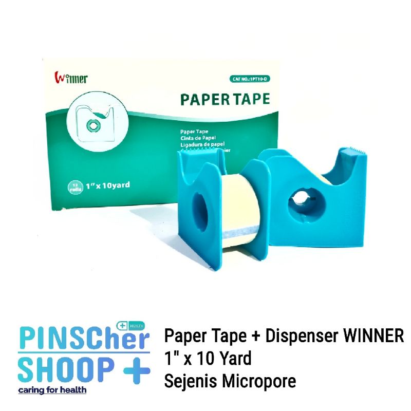 WINNER PAPER TAPE 1x10 YARD PLESTER KERTAS MEDICAL MICROPORE