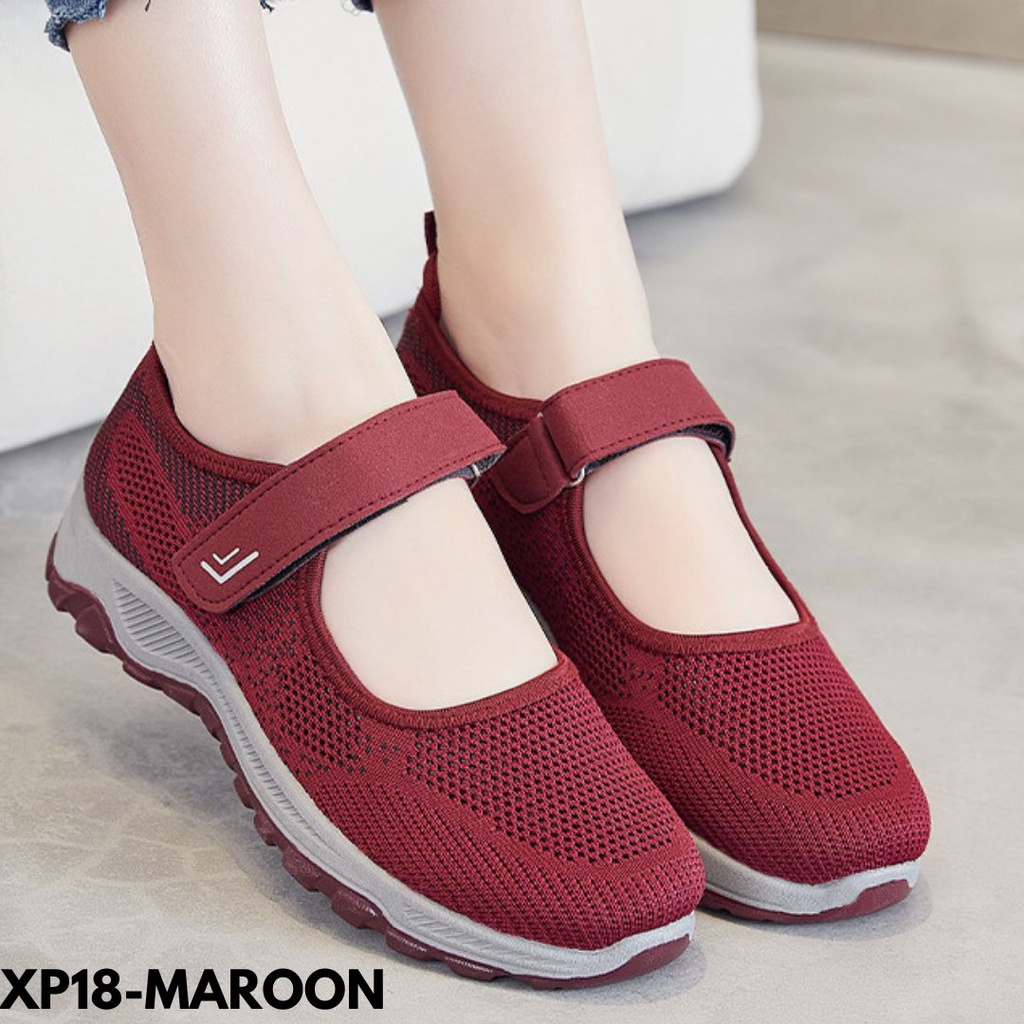 SEPATU SNEAKERS WANITA KEREN TRENDY NYAMAN DIPAKAI KASUAL KE OLAHRAGA BAHAN MESH BREATHABLE IMPORT P18