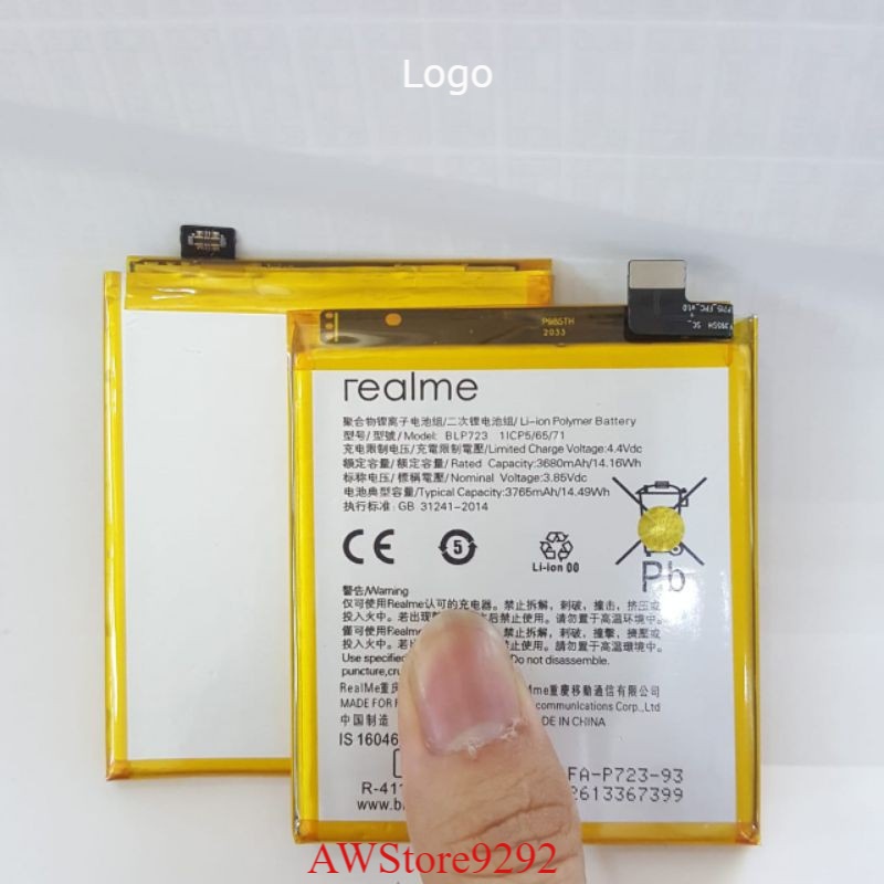 Mcom Battery Batre Batere Baterai Double Power Mcom Realme X BLP-723 BLP723