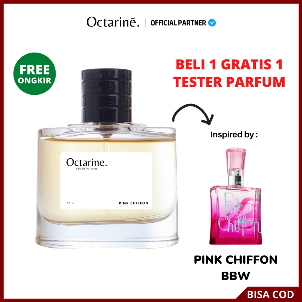 Octarine - Parfum Wanita Tahan Lama Aroma Manis Fresh Vanilla Inspired By BBW Pink Chiffon | Parfume Farfum Perfume Bath Body Works Minyak Wangi Cewek Cowok Murah Original