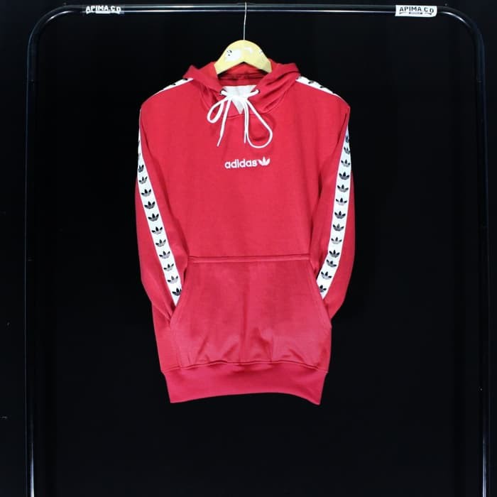 JAKET HOODIE ADIDAS TNT MERAH DISTRO CASUAL Slayershop