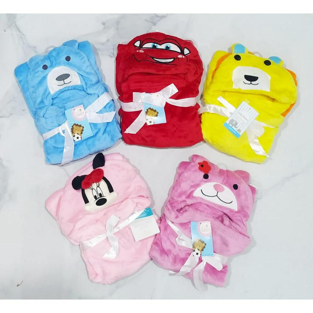 Selimut Bayi Tebal / Baby Blanket / Selimut Topi Bayi