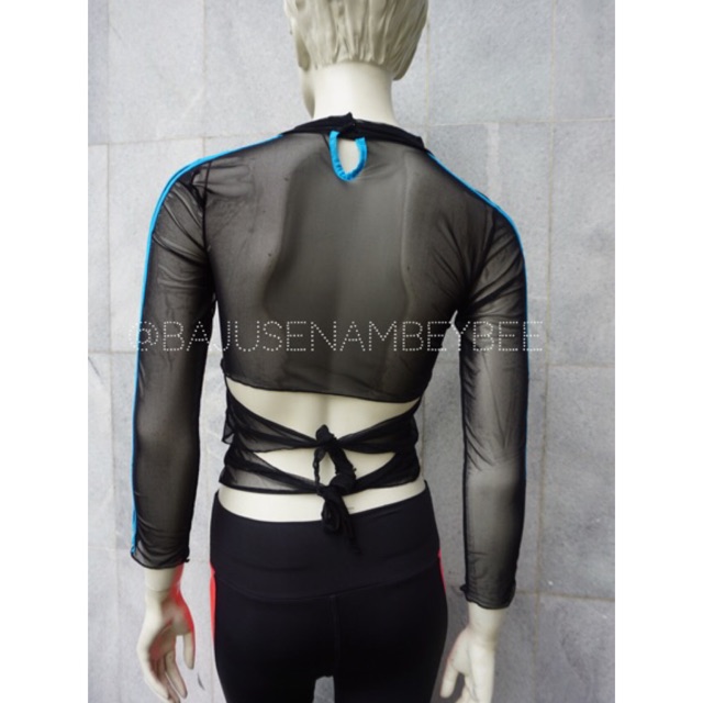 Baju jaring Sexy//Baju Tille Tangan panjang//Baju Dance//Baju Tille Senam//Baju Tille Belakang Sexy/