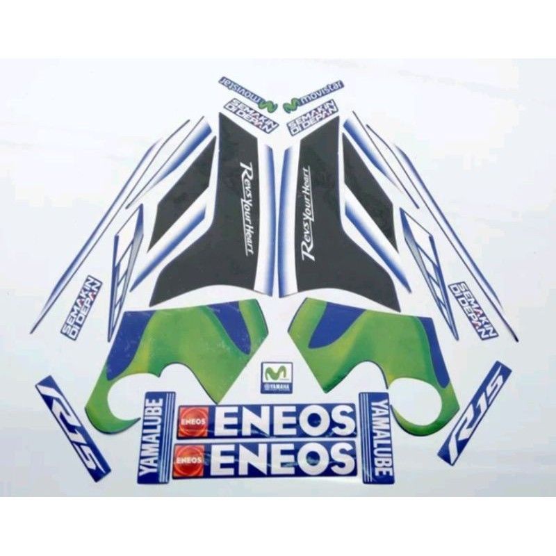 STRIPING STANDAR ORI LIST STIKER MOTOR R15 V3 VVA TAHUN 2017-2018 MOVISTAR R15 V3 READY STOK