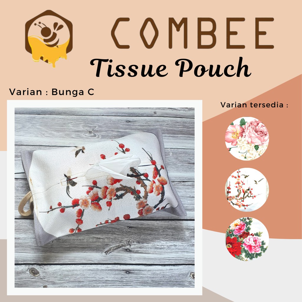 Tempat Tissue / Media Tissue / Mobil / Gantung / Motif Bunga / New